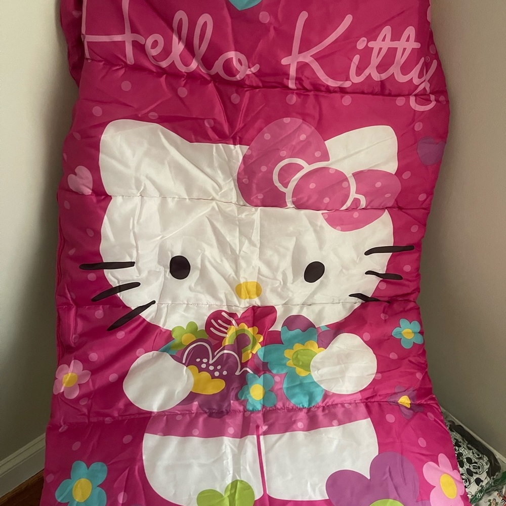 Hello Kitty Sleeping Bag with matching backpack carry case
